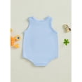 thumbnail image 6 of BemeyourBBs Newborn Baby Boy Summer Clothes Cute Infant Baby Boys Fishing Outfit Bubble Romper Overalls Sleeveless Shark Crab Embroidery Bodysuit Jumpsuit Playsuit, 6 of 9
