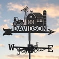 thumbnail image 1 of Colaxi Vane Weathervane Easy to Install Gift Decorative Iron Decoration Wind Direction Indicator for Courtyard Outdoor House, 1 of 8
