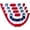 4pcs,3 x 6, variant on 3x6 Ft USA Pleated Fan Flag, American US Flag Bunting for Outside, Patriotic Half Fan Banner Flag with Brass Grommets for 4th of July Indoor Outdoor Decorations,6 pack