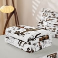 thumbnail image 5 of Erosebridal Retro Western Cowboy Zipper Twin Comforter Sets with Fitted Sheet and 2 Pillowcases for Boys Girls, Desert Horse Animal Print Zipper Bedding Set, Gray Reversible, 4-Piece, 5 of 7