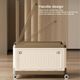 thumbnail image 3 of Chariot Utilitaire Pliable, Caisse Roulante Portable avec Couvercle et Poignée et Roues, Boîte de Rangement Utilitaire Roulante en Plastique Robuste Empilable pour Voyage, Magasinage, Bureau, Entrepôt, 3 of 7
