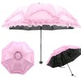 thumbnail image 1 of Princess Lace Ultraviolet-Proof Triple Folding Umbrella Dome Parasol, 1 of 6