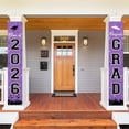 thumbnail image 3 of 2026 Graduation Banners Decorations, Graduation Banner Graduation Party Supplies Class of 2026, Hanging Congratulations/Congrats Grad Banner for Door and Porch, Party Decor - Purple, 3 of 14