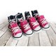 thumbnail image 5 of Zapatos para perros, juego de 4 botas transpirables de lona para perros, zapatos para mascotas, calzado deportivo antideslizante para perros pequeños, medianos y grandes (rosa), 5 of 5