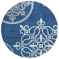 thumbnail image 2 of Addison Rugs Chantille Indoor/Outdoor Transitional Scrolls Navy Washable Round Rug, 8' x 8', 2 of 6