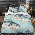 thumbnail image 3 of Home Bedding Set Fish Shell Comforter Cover Set Teen Adult Creative Seafloor Bedspreads,Queen (90"x90"), 3 of 5