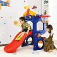 thumbnail image 3 of Gymax 6-in-1 Freestanding Kids Slide w/ Basketball Hoop Play Climber Slide Set, 3 of 10