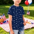 thumbnail image 5 of CCRFTGI Usa Flag Shirts for Child Boys Girls Size 10-12 Patriotic Casual 4th Of July American Flag Stars Tshirt July 4th Celebration Summer Tops 1776 Tee Tops Dark Blue 12-13 Years, 5 of 6
