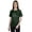 Heather Dark Green(Silver Glitter), variant on Inkmeso Scoop Neck Top "Tea Shirt" Letter Printed Tea Lover Tshirt For Women Jersey Tee