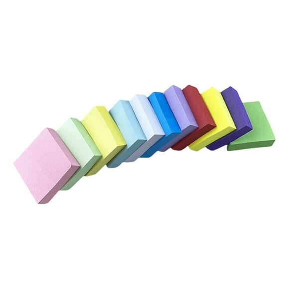 Bwiyojiz Count 11pcs 1.5x1.5x0.78" Colourful Small Notes Mini Self Adhesive Stickers Student Office Tearable Home & Decorative Accents, Paper, White, Gifts for Friend