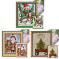 thumbnail image 1 of Hilo Algodón Ecológico Bordado Punto Cruz Muñeco Nieve Navideño Impreso 11CT 40x50cm, 1 of 8