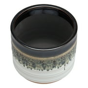 Better Homes & Gardens 8 x 8 x 6.7 Round Black Ceramic Nikolaos Plant Planter