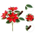 thumbnail image 4 of Xihbxyly Flores Navideñas de Terciopelo, Elegantes Ramos Artificiales, Decoración Sofisticada para El Hogar, Perfectas para Bodas, Centros de Mesa, Belleza Duradera, Tamaño de 34 Cm, Diseño de Maceta, 4 of 6