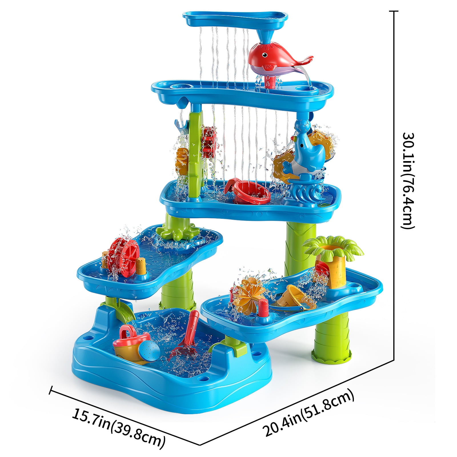 Dinosaur Planet Kids Sand Water Table, Sandbox Table Kids Activity Sensory Play Table Summer Outdoor Toys Boys Girls Gift(Random Color)