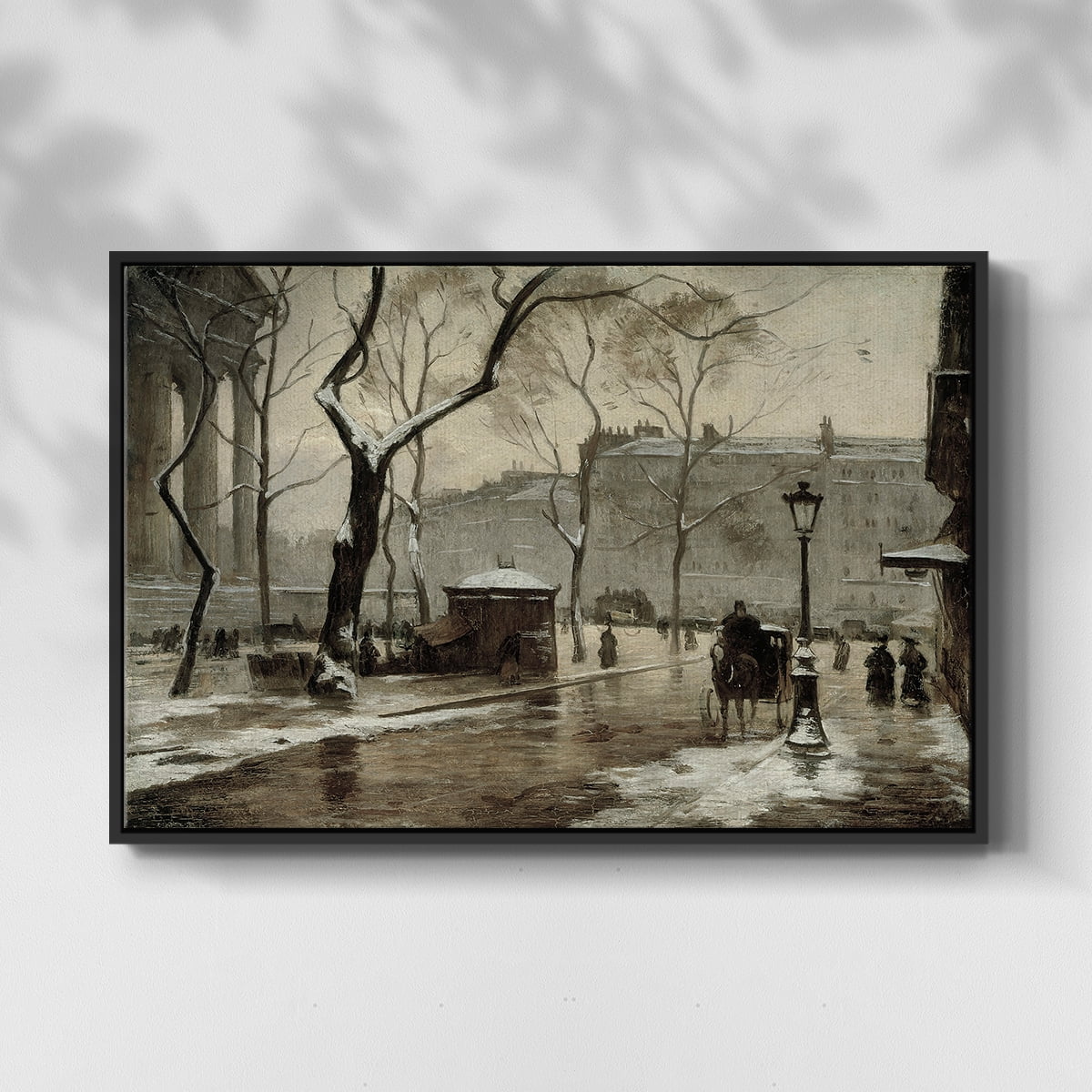 Vintage Animal Print-XXIX By Wexford Home Framed in Black Wood Gallery Wrapped Canvas 27 in. x 41 in.