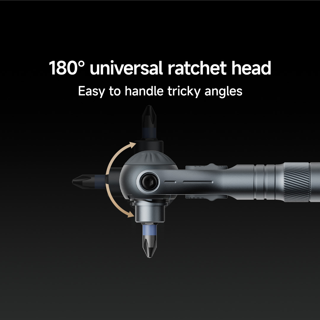 40 in 1 Ratchet Screwdriver Set with Detachable Handle, 180° Ratchet Head, 45-Tooth Mechanism, Magnetic Tool Kit with Case for Computer, Electronics Repair