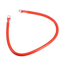 Unique Bargains Battery Cable 2 AWG Gauge 60cm 5/16" Battery Wire Universal for Car Truck RV Durable Copper Red