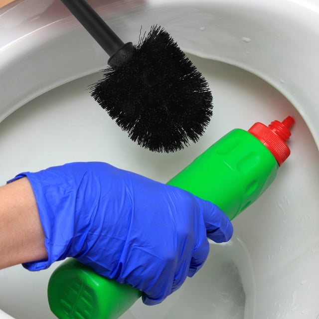 EXHUMKY 1Jgo Cepillo Para Con Mango Y Soporte Negro De Material Duradero Para Hogar