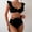 Black, variant on Bzhegqhd Bikini Sets for Women High Waist Tummy Control,Women Solid Color Sexy Backless Strap Bikini Swimsuit,Bikinis for Women 2 Piece