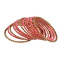 thumbnail image 6 of Efulgenz Indian Oxidized Jewelry Indian Bangle Set Plain Velvet Bangles with Crystal Rhinestone Bangles Bohemian Bracelet Metal Bangle Set Statement Jewelry for Women (26 Pcs), 6 of 6