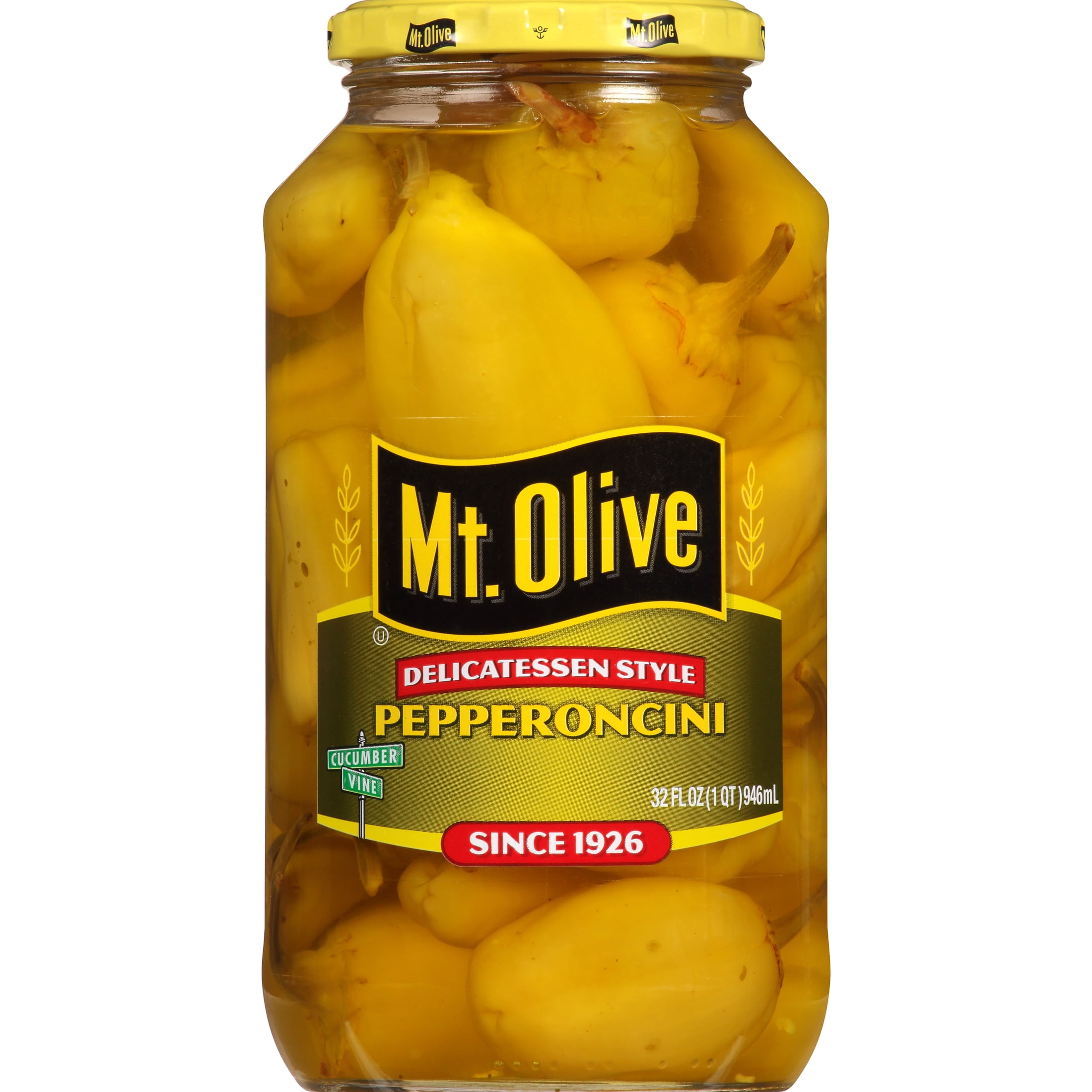 Mt. Olive Delicatessen Style Whole Pepperoncini, 32 fl oz Jar Walmart