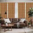 thumbnail image 2 of Ambesonne Kente Pattern Window Curtains, Peruvian Rhombus, Each 28" W x 63" L, Vermilion Yellow, 2 of 5