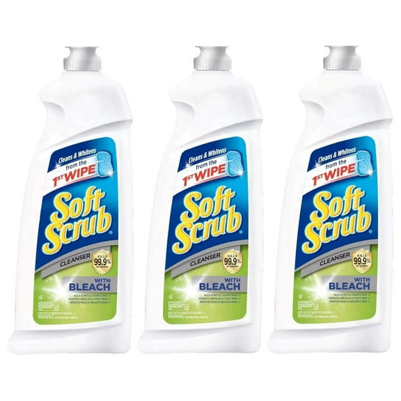Soft Scrub Cleanser with Bleach, 36 Fluid Ounce (Pack of 3)