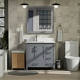 thumbnail image 2 of Jacques 36 in. W Left Offset Dark Grey Bath Vanity, White Quartz Top, and 34 in. Mirrors, 2 of 9