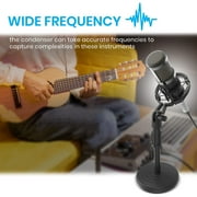 iDance Cardioid XLR Condenser Microphone Kit, Plug & Play Professional Studio Recording Microphone for Podcast, Gaming, USB Condenser Microphone, Broadcasting Microphone Kit