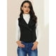 thumbnail image 2 of Chaleco de gamuza sintética para mujer, chaqueta de motorista sin mangas informal Negro L, 2 of 6