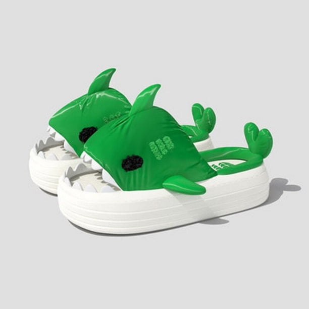 2022 verano hombre mujer tiburón zapatillas pareja de fondo grueso casa baño casa zapatilla interior hogar niños toboganes chanclas Tan Jianjun unisex