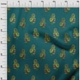 thumbnail image 2 of oneOone Silk Tabby Fabric Leaves|Swirl & Floral Block Printed Craft Fabric BTY 42 Inch Wide, 2 of 4