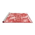 thumbnail image 2 of Ahgly Company Machine Washable Indoor Round Abstract Red Modern Area Rugs, 6' Round, 2 of 4