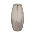 thumbnail image 6 of Modern Glam Glass Vase with Gold Rim - Handcrafted Flower Vase for Home, Office, and Living Room - Elegant Iron & Glass Decorative Accent - 18" Tan, Ivory, Gold, 6 of 10
