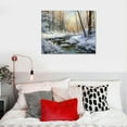 thumbnail image 4 of JEUXUS Canvas Prints Wall Art - Winter Landscape with The Wood River - 16x12, 4 of 4