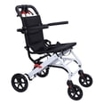 thumbnail image 3 of Anvazise Portable Folding Wheelchair,Lightweight Transport Wheelchair Travel Wheelchairs for Adults and Seniors Support 180lbs,Narrow Doorways Wheel Chair,Aluminum Wheelchair for Elderly,Black, 3 of 12
