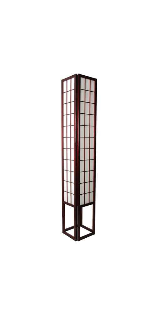 72" Window Pane Shoji Lamp in Rosewood Color Finish