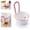 Pink, variant on Hanging Sink Drain Basket for Kitchen, Kitchen Sink Strainer Basket, Faucet Hanging Filter Basket, Self-Cleaning Press Drain Basket With Fine Mesh and Automatic Dump Design (Pink)