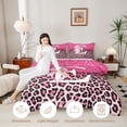 thumbnail image 3 of Manfei Cute Letter E Queen Comforter Set,Pretty Bowtie Comforter Sets Queen,Pink,Pink Reversible,3pcs,1 Comforter and 2 Pillowcases, 3 of 7