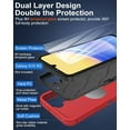 thumbnail image 3 of for Samsung Galaxy A15-5G Phone Case, and Screen Protector, Dust-Proof Port Cover, Full Body Non-Slip Rubber Covered, Wear-Resistant & Drop-Proof, Support Magnetic Car Mount, Black/Red, 3 of 16