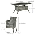 thumbnail image 3 of Outsunny Garden Dining Set with Cushions, Patio Conversation Furniture Set, 3 of 10