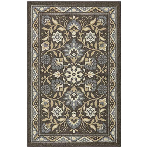 2'6 x 3'10 Maples Rugs Distressed Tapestry Vintage Kitchen Rugs Non Skid Accent Area Floor Mat Neutral 2'6 x 3'10 Neutral & Rugs Distressed Lexington Kitchen Rugs Non Skid Accent Area Floor Mat 