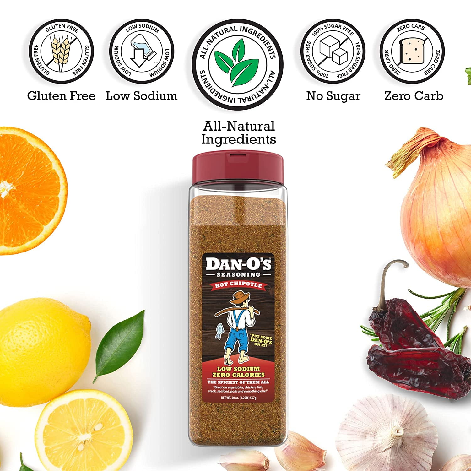 Dan-O's Hot Seasoning, Spices & Seasoning, Low Sodium, - Walmart.com