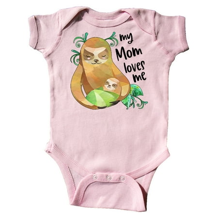 

Inktastic My Mom Loves Me Cute Sloth and Baby Gift Baby Boy or Baby Girl Bodysuit