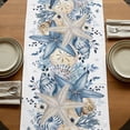 thumbnail image 5 of Table Runners 72 Inches Long Dress Scarves, Blue Coastal Starfish Farmhouse Kitchen/Dining Table Runner, Coffee Tablerunners, Beach Nautical Shell Eucalyptus Summer 14x72 Inch, 5 of 9