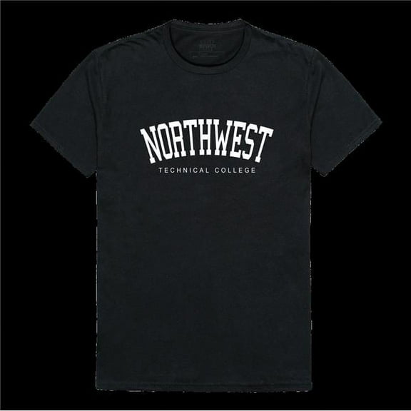 W Republic 539-703-BLK-03 Northwest Technical College Hawks Arch T-Shirt, Black - Large