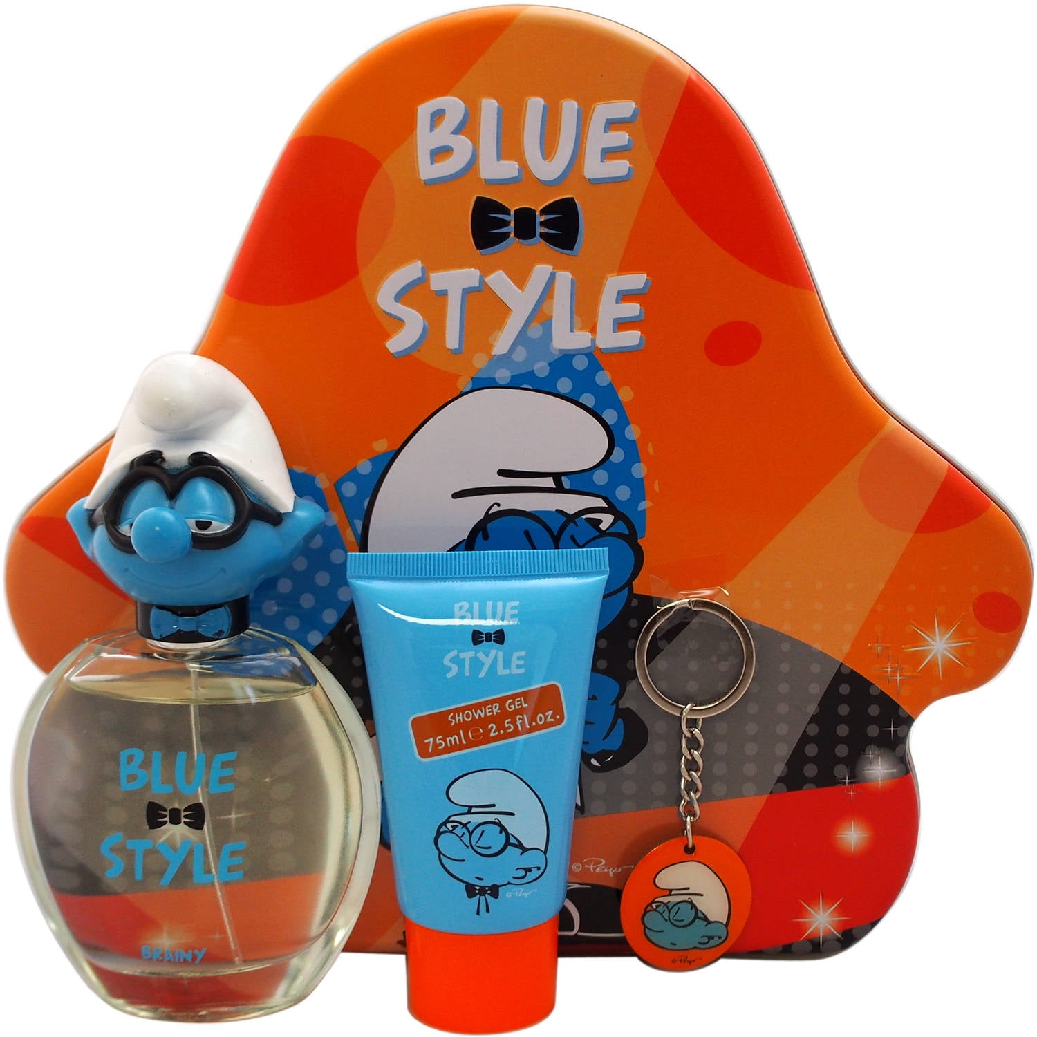 First American Brands The Smurfs Blue Style Brainy Gift Set for Kids, 3 pc