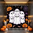thumbnail image 5 of Lilixerw Halloween Shower Curtain Decoration, Cute Ghost Pumpkin Spider Printed Bath Curtain with 12 Hooks, for Bathroom, Shower Stall and Holiday Home Makeover, 70.87x59.06 inch, 5 of 6