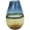 Blue Handmade Ombre Abstract Round 8" x 6" x 12", variant on DecMode 11" Handmade Ombre Green Glass Vase with Yellow Base