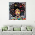 thumbnail image 6 of Frameless Modern Art Canvas Painting Pictures Explosive Afro Hairstyle African Women Art Wall Posters for Home Bedroom Decor, 6 of 8